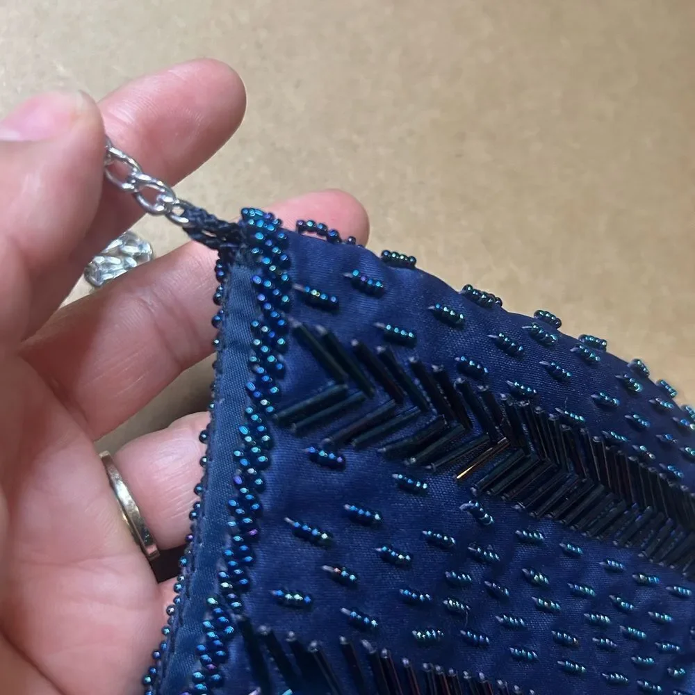 Walborg Blue Beaded Women's Bag